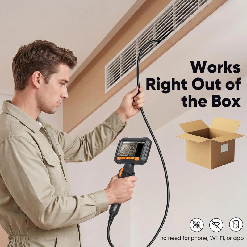 New 3.9mm Bi-Directional Endoscope with 1.5m Flexible Cable, 8 LED
