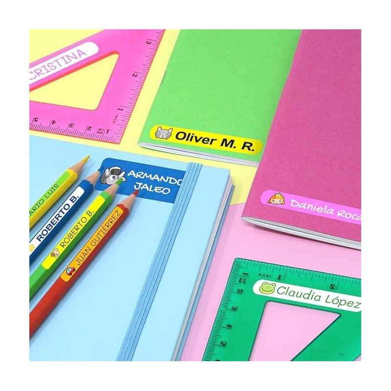 50 Customisable Mini Sticky Labels for Labelling Objects, Pens, Pencils,