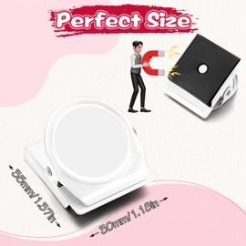 Grtard Refrigerator Magnets Clips,24Pack Magnetic Clips, Metal Clips Fridge Magnet Whiteboard Locker Magnets Clip, Magnet with Clips, Classroom Organization Teacher Must Haves School(White)