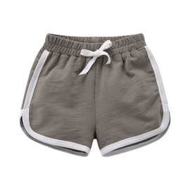 OverDose Boutique Baby Girls Boys Shorts Cotton Active Athletic Running Sleeping for Toddler Kids Big Girl's Boy's Summer Beach Sports Shorts Girls (Grey, 4-5 Years)