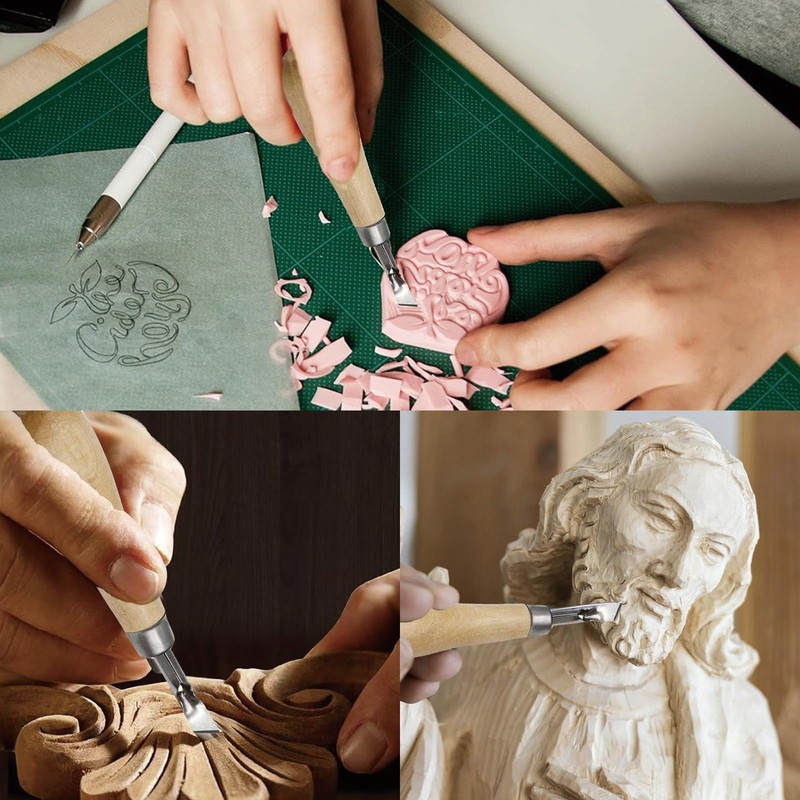 2 Set Lino Cutting Tools, Linoleum Cutter Tools for Printmaking,