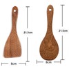 2 Pcs Wooden Rice Spoon Set Non Stick Rice Paddle