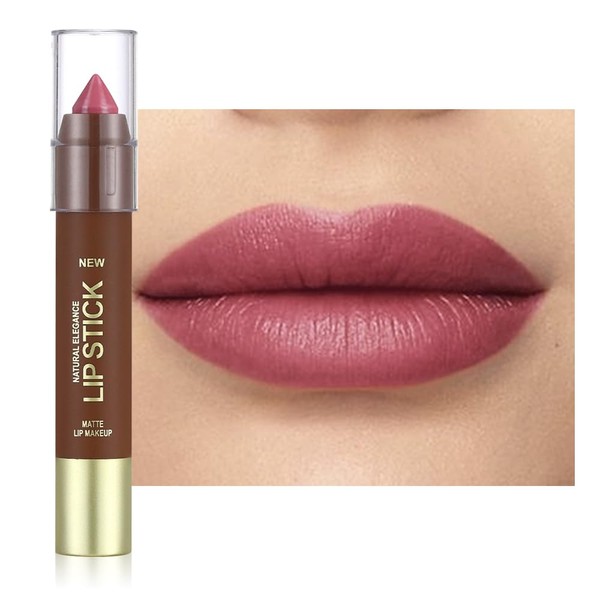 QIDSTERS Matte Lipstick Crayon for Women, Mauve 24 Hour Lipstick