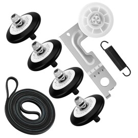 Upgraded Dryer Repair Kit Compatible with LG Kenmore Dryers Includes Dryer Drum Roller,Dryer Belt,Idler Pulley & Spring Dryer Roller Replacement Kit