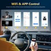 WiFi 360° Dash Cam Front and Rear Inside,4 Channel 3"