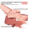 Judydoll 2 in 1 Blush Highlight Palette, Powder& Cream, Sweet,