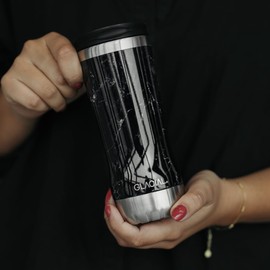 GLACIAL Black Marble Tumbler