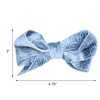 Hair Bow Velvet With Design 4.75 Inch Blue