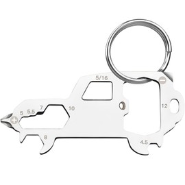 Christmas Stocking Stuffers for Men Adults Dad, Keychain Multi-tool 11 in 1 Pocket Gadgets Tools Bottle Opener Screwdriver, EDC Tool Key Ring Anniversary Birthday Gifts for Men Women (Car)