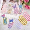 2pcs Paperclip Bookmark Mold, 9-Cavity Silicone White Resin Bookmark Molds