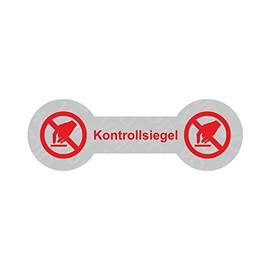 VOID Security Labels "Check Seal with Logo" on Roll - 60 x 20 mm (Red - Pack of 500)