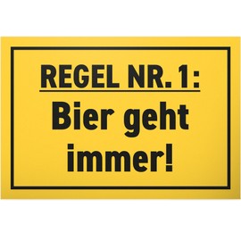 DankeDir! Bier geht immer Sign 30 x 20 cm - Gift Party Men Funny Saying JGA for Him - Party Decoration Birthday Decoration Alcohol Birthday Gift Idea