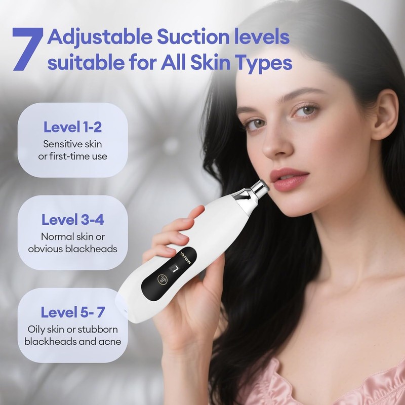 Diamond Microdermabrasion Machine 7 Suction Modes Professional 60KPG Blackhead Remover
