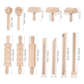 Angoily 1Set DIY Modeling Tools for Safe and Durable Wooden and Plasticine Clay Shaping Tools for Crafting Pottery and Air Drying Clay Activities