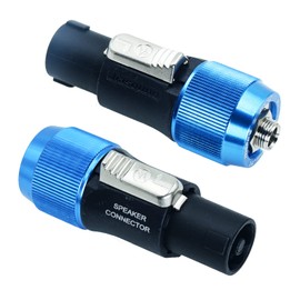Speakon to 1/4 Adapter na4ljx Connector Upgraded 1/4" inch ts Jack Female to NL4FC Male Converter are for Converting Cable to NL4FC Plug for pa dj Speaker/Amplifier/Mixer(Adapter - 2PCS)