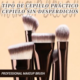 9pzs Brochas Para Maquillaje Profesional Suave Incluye Brochas Para Base Y Brochas Para Mascarillas Kit De Maquillaje Faciales Color Marrón Y Morado M