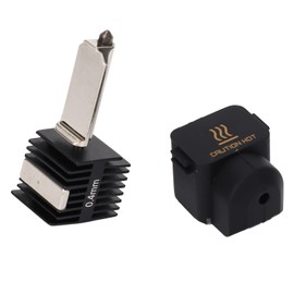 3D Printer Hotend Replacement 0.4mm Hardened Steel Nozzle Magnetic Suction Hotend Kit with Silicone Cover for Bambu