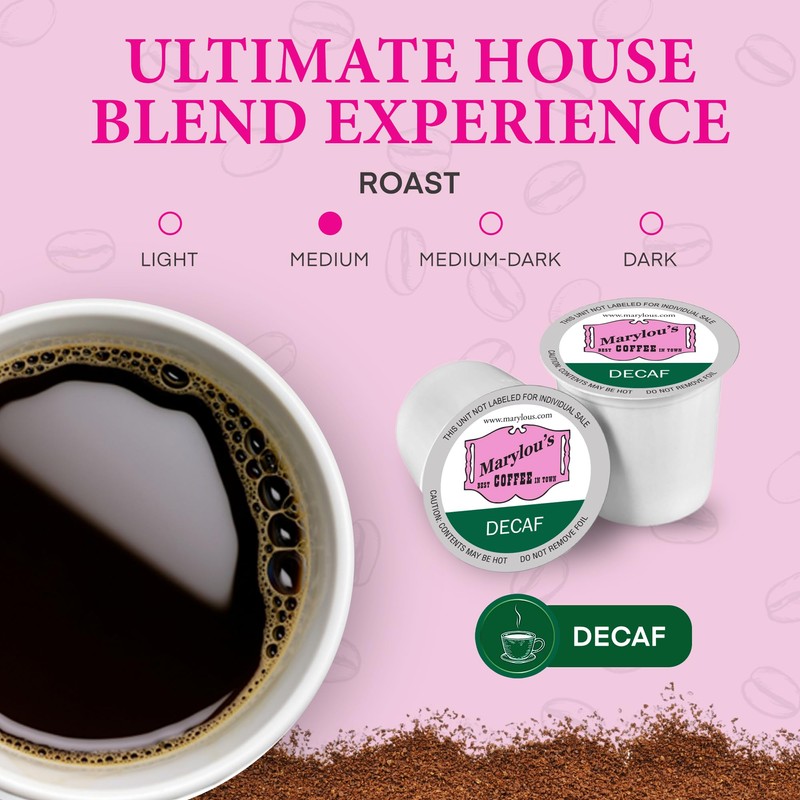 Marylou’s Coffee - Famous Decaf Blend Gourmet Coffee, Delightful Medium