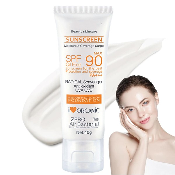 SPF 90+ Sun Cream, SPF 90+ UVA/UVB Protection Sunscreen, Ultra-Light