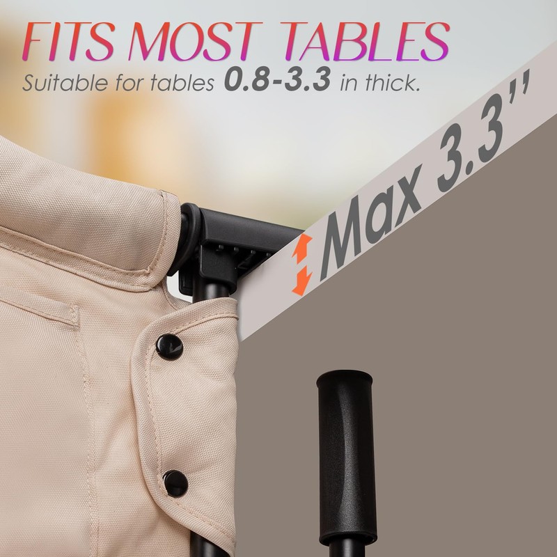 Hook on High Chair,Portable Foldable High Chair for Babies 6-36