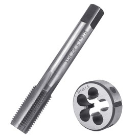 BIGP Tap M14 x 1.5, Metric Tap and Die Set, HSS Tap and Die Set, Right Thread Fine Thread Cutter, Straight Fluted Tap
