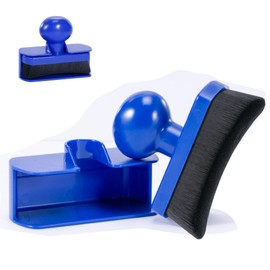 Large Car Tire Shine Applicator,Vegan Tire Shine Applicator with Curved Brush Head- Automotive Tire Dressing Applicator Brush with Storage Stand for Tire Detailing, 3.6 Inch Length (Blue)