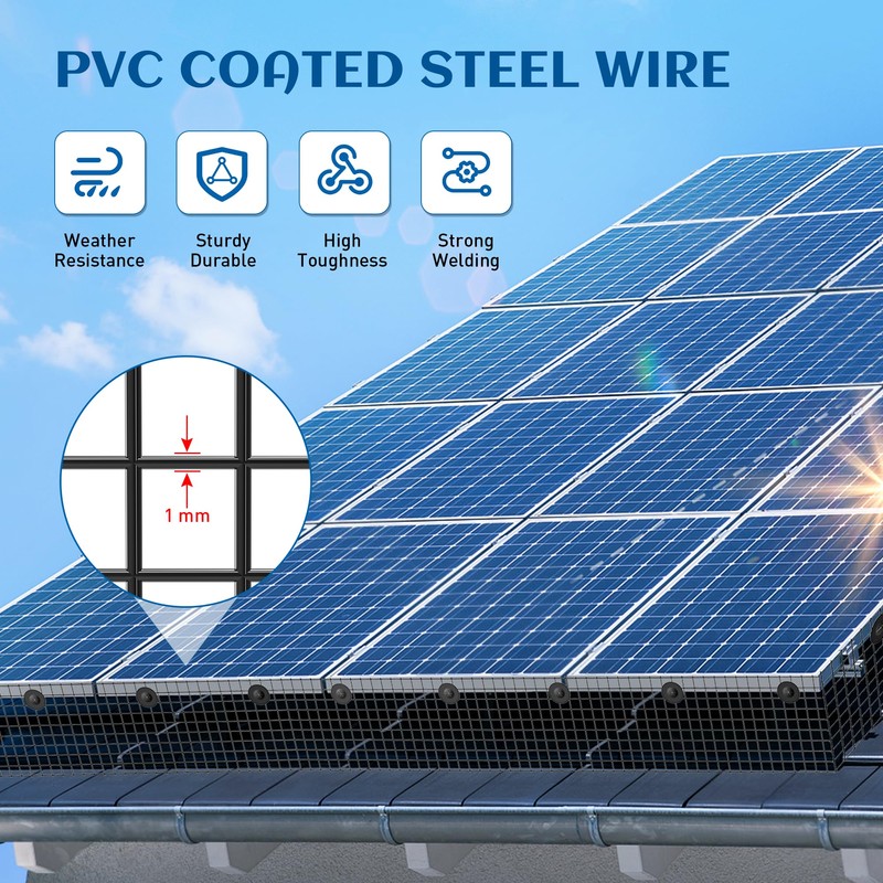 ZeroPone 6inch x 50ft Solar Panel Bird Guard, Critter Guard