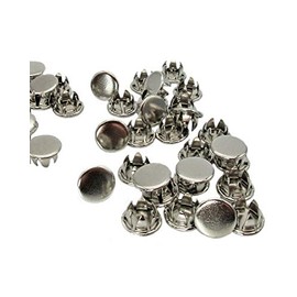 4 Pack 7/16" Metal Hole Plugs - Nickel Plated Steel Round Tube Plugs