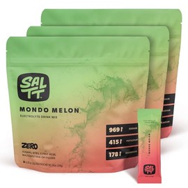 Keto Chow SALTT Electrolytes Powder Flavored Drink Mix - Mondo Melon - 90 Hydration Packets - Magnesium, Potassium, Sodium, Trace Minerals - Zero Sugar & Gluten Free - 3 Packs of 30