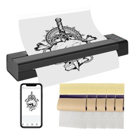 ATOMUS Mini Portable Thermal Printer 2500 mAh Tattoo Transfer Machine for Thermal Paper and Tattoo Transfer Paper Office Printer 113E