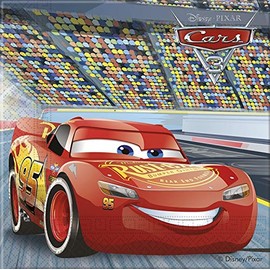 Folat 10115466 Cars 3 Napkins for Theme Party, Multi Color, 33 x 33 cm