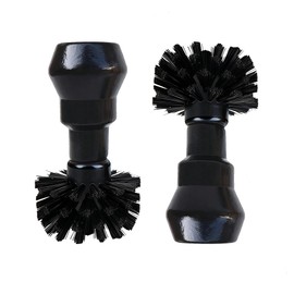 ELESTAB Portafilter Cleaning Brush, Professional Barista Espresso Coffee Cleaning Brush Tool with Wooden Black Handle for Breville Espresso Machine Portafilter Basket (58MM)