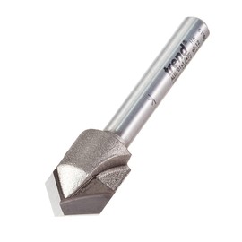 Trend Professional Alucobond 45-Degree V Groove Cutter, 1/4 Inch Shank, 13mm Cut Diameter & 10mm Cut Length, ALU/01X1/4TC