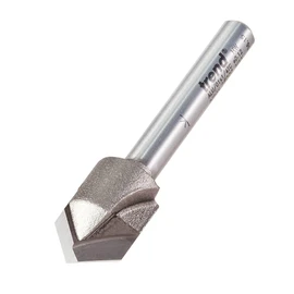 Trend Professional Alucobond 45-Degree V Groove Cutter, 1/4 Inch Shank, 13mm Cut Diameter & 10mm Cut Length, ALU/01X1/4TC