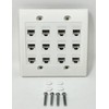 RiteAV 12 Port Flat Dual 2 Gang Ethernet Cat6 RJ45