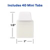 Avery Mini Ultra Tabs, 1" x 1.5", 2-Side Writable, White,