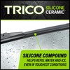 TRICO Silicone Ceramic Automotive Replacement Windshield Wiper Blade, Ceramic Coated