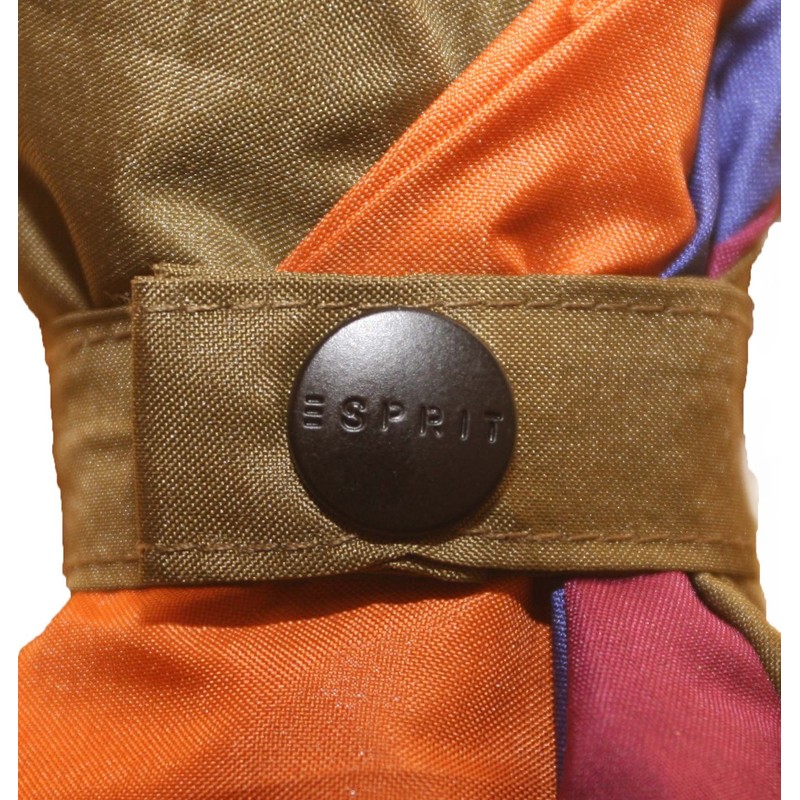 Esprit Aluminium Light Olive Blue Orange And Purple Folding umbrella