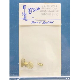 BRUCE C. BECHTOLD O Scale Kit 3118 D & RG ON3 Freight Car Hand Brake Set