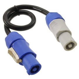CablesOnline, 1ft. 16AWG Stage Lighting Fixture PowerCon-Compatible Power-Through Jumper Cable, PC-KA601