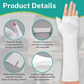 lefeke Hand Socks for Splint – Soft and Breathable, Hand and Wrist Brace Liner, Thumb Splint Cover, Arm Sleeve for Skin Protection & Comfort, Washable & Reusable Fits Most