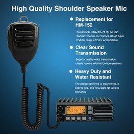 Akoree HM-152 Microphone RJ45 8-Pin Handheld Mic for ICOM IC-208H IC-2200H