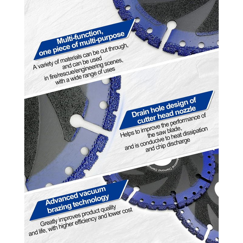 SHDIATOOL 4-1/2 Inch Metal Cutting Diamond Blade All Purpose Cut