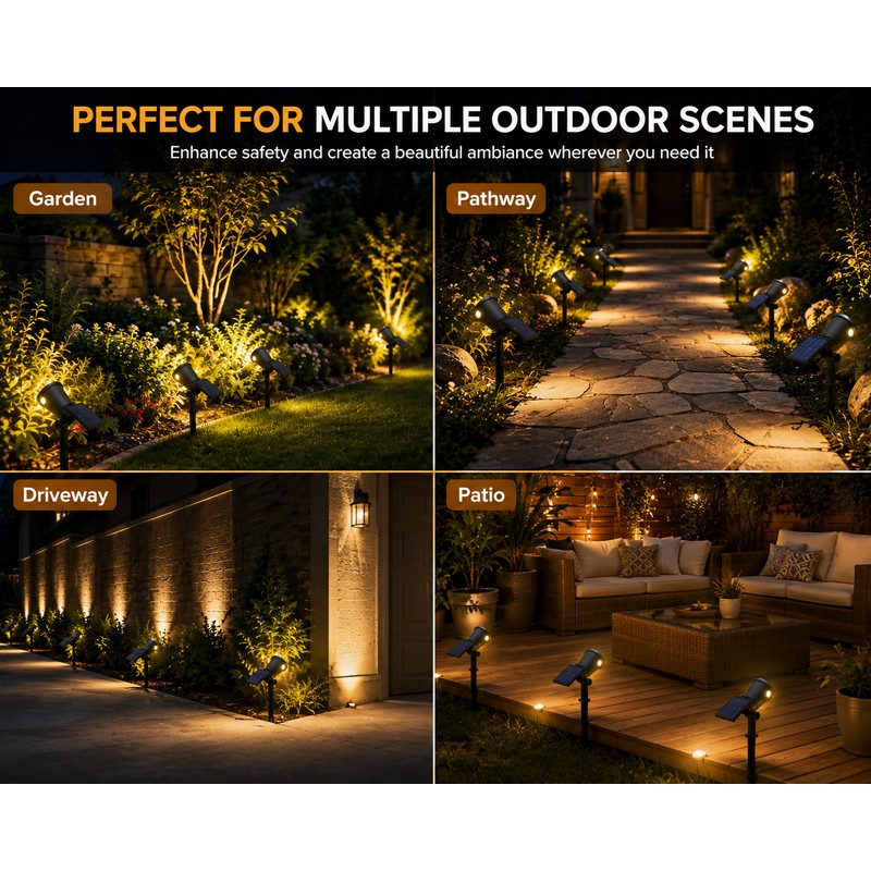 Outdoor Waterproof Spot Light Solar Garden LED Landscape Patio Decor