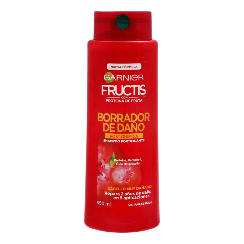 Shampoo Reparador Garnier Frutis Borrador De Daño
