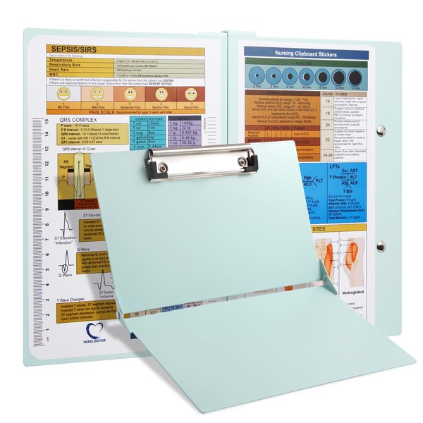 Nursing Clipboard with Nursing and Medical Edition Cheat Sheets -