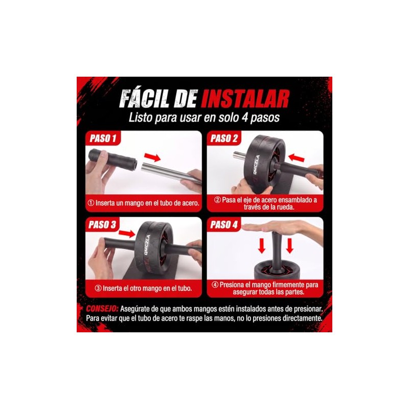 Rueda Abdominales, Equipo de Entrenamiento de Abs para Entrenamiento de
