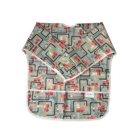 FixtureDisplays Sleeved Bib Baby Bib Washable Toddler Bib Red Cars Butterfly 6-24-Month