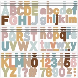 24 Sheets 232 Pcs Large Letter Stickers 2.5 Inch Vinyl Self Adhesive Alphabet Letter Stickers for Craft Mailbox Bulletin Board Classroom Home Window Door Decor(Light Colors)