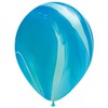 Qualatex Rainbow SuperAgate Assortment Biodegradable Latex Balloons, 11-Inches (10-Units)